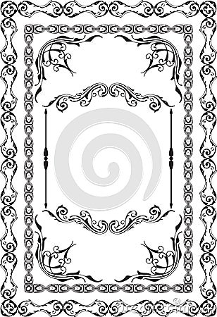 The baroque nice greeting page Vector Illustration