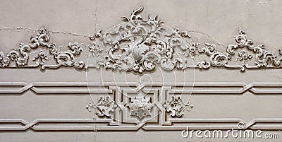 Baroque ornament detail ceiling decoration Stock Photo