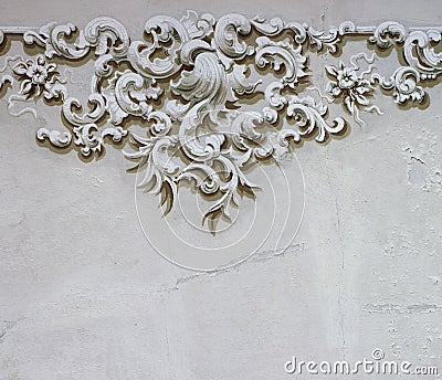 Baroque ornament detail wall decoration 2 Stock Photo