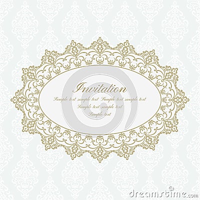 Baroque ornate frame Vector Illustration