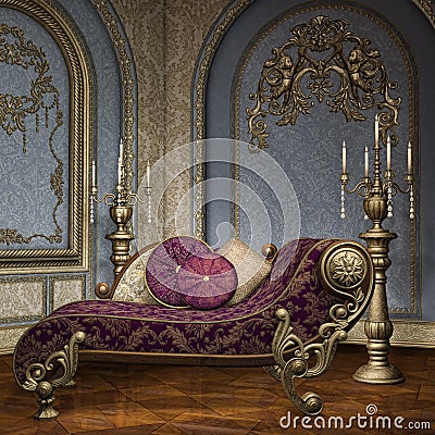 Baroque palace room Stock Photo