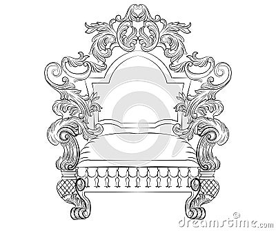 Baroque Rococo Armchair Stock Photo