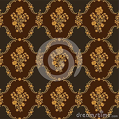Baroque seamless pattern Vector Illustration