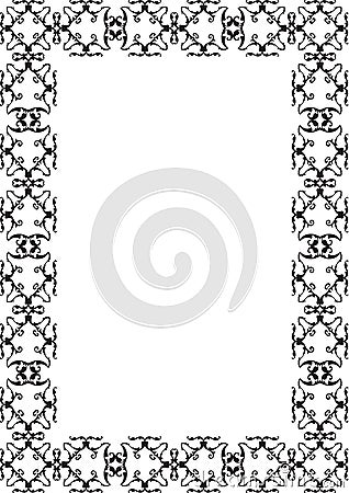 Baroque swirll ornate sheet Vector Illustration