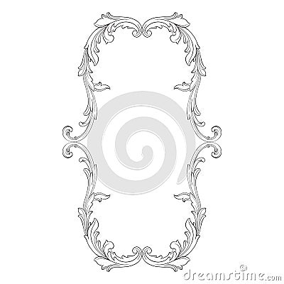 Baroque of vintage elements for design. Vector Illustration