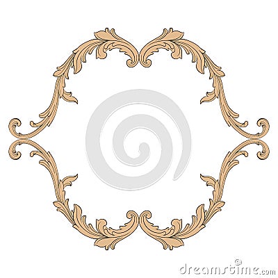 Baroque of vintage elements for design. Vector Illustration