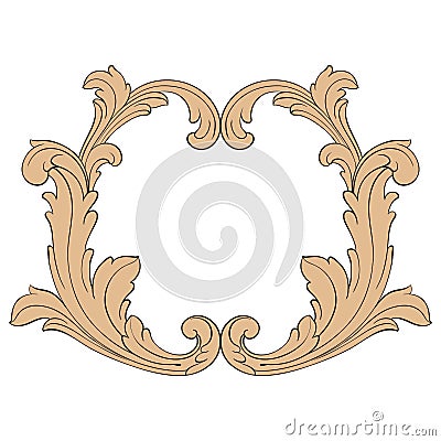 Baroque of vintage elements for design. Vector Illustration