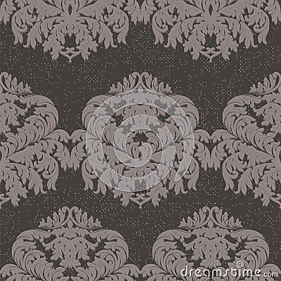 Baroque Vintage floral pattern element Vector Illustration