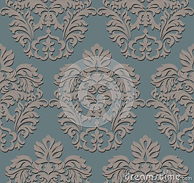Baroque Vintage floral pattern element Vector Illustration