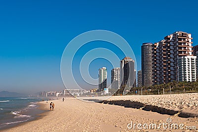 Barra da Tijuca Beach in Rio de Janeiro Stock Photo