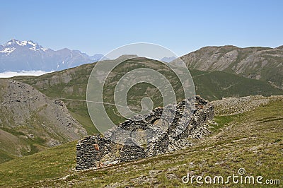 Barrack - Battery Gran Costa- Italy Stock Photo