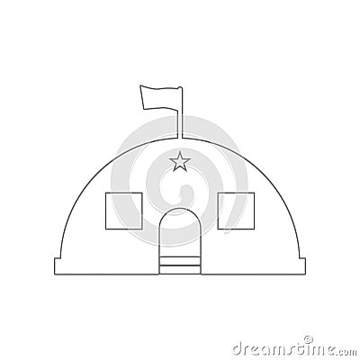 Barracks, military tent icon. Element of Army for mobile concept and web apps icon. Outline, thin line icon for website design and Stock Photo