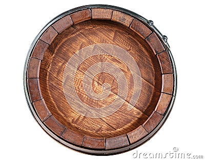 Barrel front view on white background Stock Photo