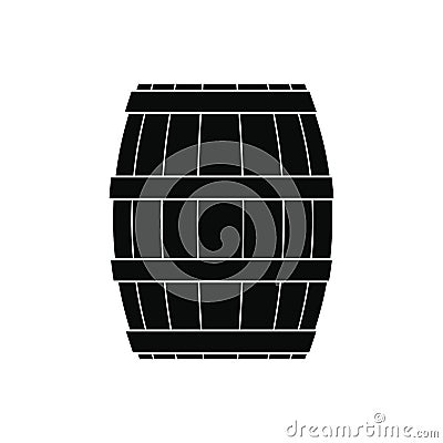 Barrel with honey black simple icon Stock Photo