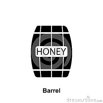 barrel with honey icon. Element of beekeeping icon. Premium quality graphic design icon. Signs and symbols collection icon for Stock Photo