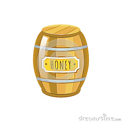 Barrel with honey icon isolated on white Stock Photo