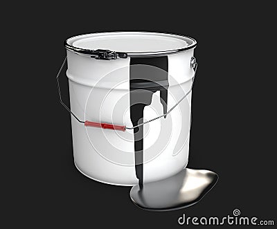 The barrel oil, 3d illustration isolated black Cartoon Illustration