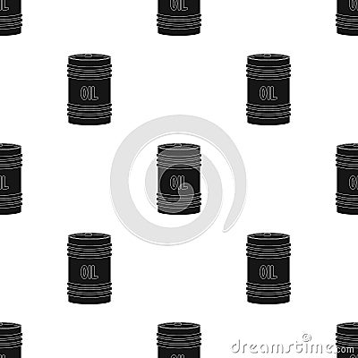 Barrel of oil.Oil single icon in black style vector symbol stock illustration web. Vector Illustration