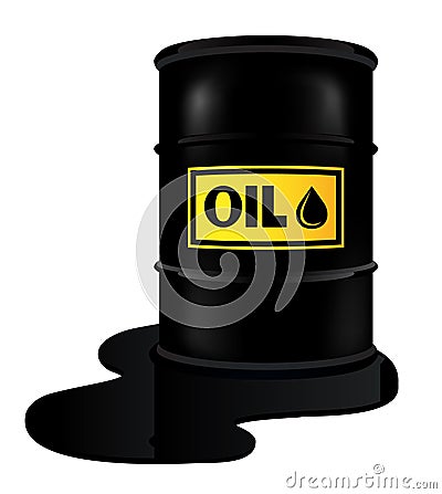 Barrel with oil Vector Illustration