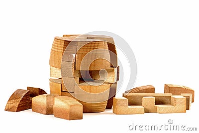 Barrel Puzzle Stock Photo