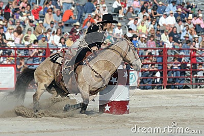 Barrel Racing Stock Photo