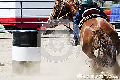 Barrel Racing Stock Photo