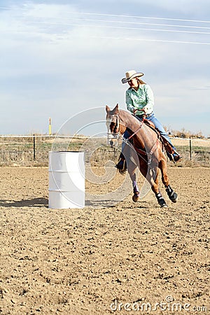 Barrel Racing #2 Stock Photo