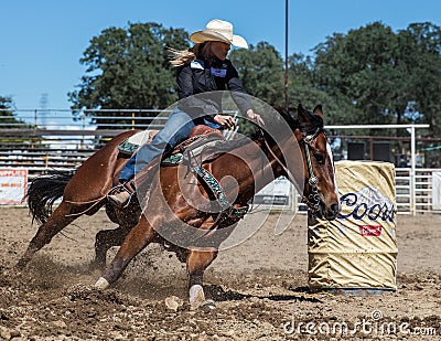 Barrel Racing Editorial Stock Photo