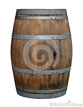 Barrel whiskey barrels wine beer alcohol stock basket Stock Photo