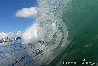 Barreling wave Stock Photo