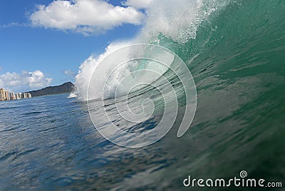 Barreling wave Stock Photo