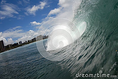 A barreling wave Stock Photo