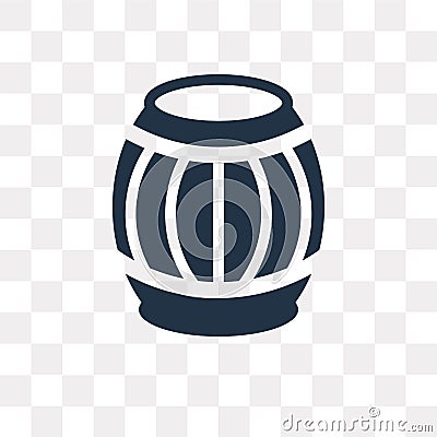 Barrell vector icon isolated on transparent background, Barrell Vector Illustration
