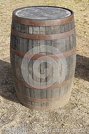 Barrels for distilling whiskey and bourbon Stock Photo