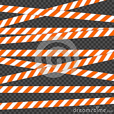 Barricade tape. For Traffic and Caution Warning. Tape for warn or catch the attention. Tape containing a possible hazard. Vector Illustration