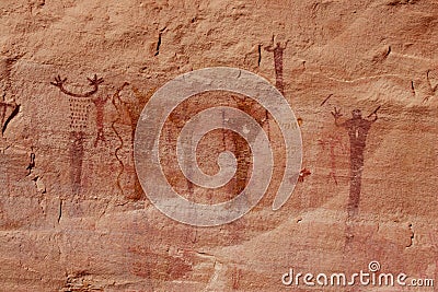 Barrier Canyon Pictograph Stock Photo