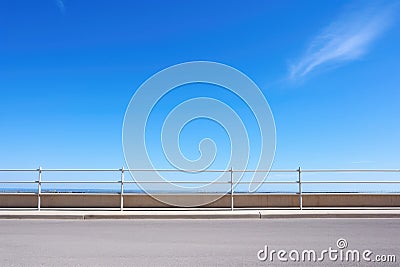 barrier or fence against a cloudless blue sky Stock Photo