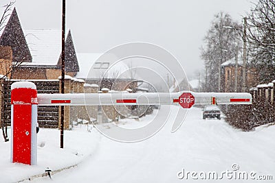 Barrier Gate Automatic system for security Stock Photo