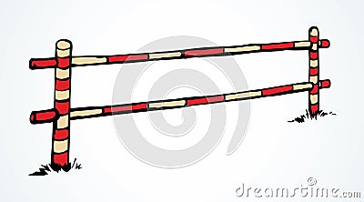 Barrier for horse racing. Vector drawing Vector Illustration