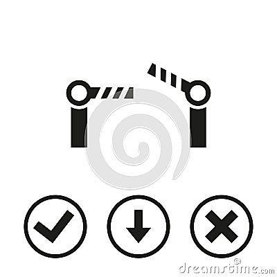 Barrier icon stock vector illustration flat design Vector Illustration