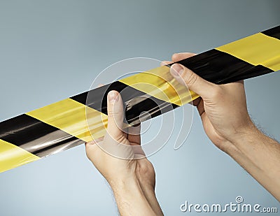 Barrier Tape Stock Photo