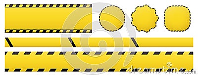 Barricade lines and price tags Vector Illustration