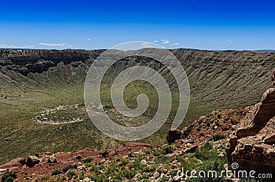 Barringer Meteor Crater, Arizona Stock Photo