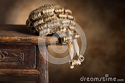 Barrister's wig Stock Photo