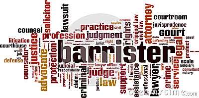 Barrister word cloud Vector Illustration