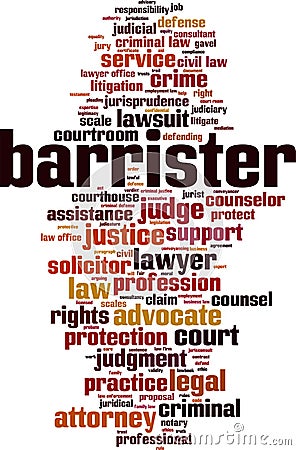 Barrister word cloud Vector Illustration