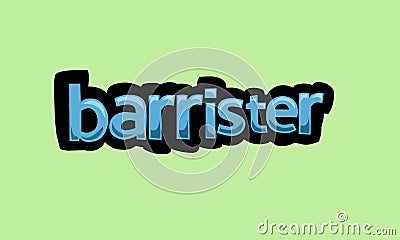 barrister writing vector design on a green background Stock Photo