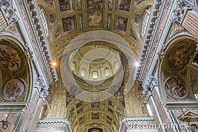 Barroco church of the Gesu Nuovo, Naples, Italy Stock Photo