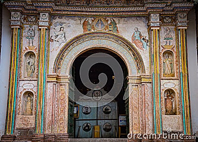 The Barroque-style church of Andahuaylillas, near Cusco, Peru Stock Photo