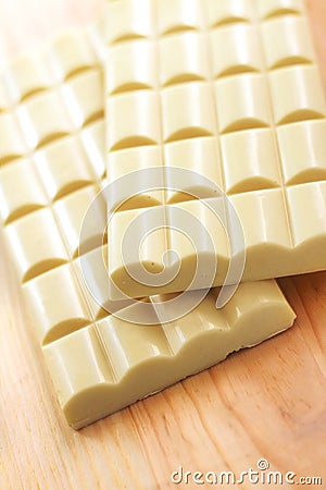 Bars of white porous chocolate Stock Photo